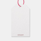 Roter Schneeflockengeschenk-Tag leer auf der Rücks Geschenkanhänger (Rückseite)