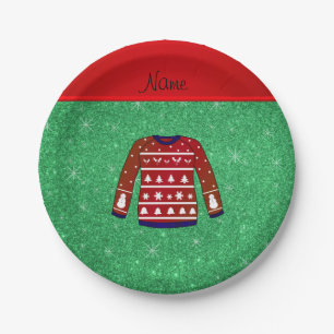 Roter Schneemann hässliche Weihnachtsschreibern Gr Pappteller