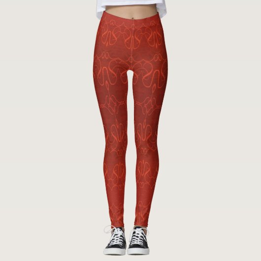 roter Schnitt Leggings (Vorderseite)