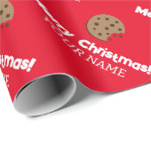 Roter Schokoladenkeks Weihnachtspapier Geschenkpapier (Rolleneckpunkt)