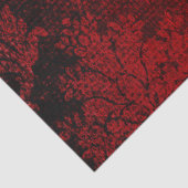 Roter schöner Goth viktorianischer Damast Vintag Seidenpapier (Detail)