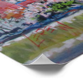 Roter Schönheitsmaler / Künstler Larry Lerew Poster (Ecke)