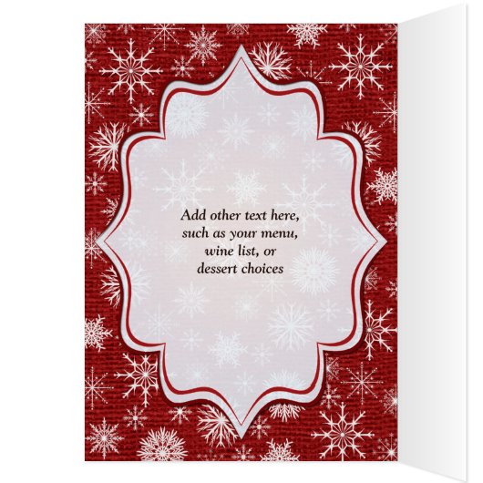 Roter Schoß, Schneeflocken, Hirsche-Tischnummer (Innen (Links))