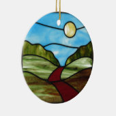 Roter Schotterweg in PEI Sommer Keramik Ornament (Rechts)