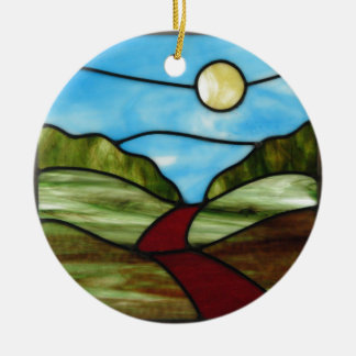 Roter Schotterweg in PEI Sommer Keramik Ornament