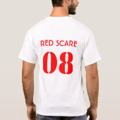 Roter Schreckens-Jersey-Shirt T-Shirt (Rückseite)