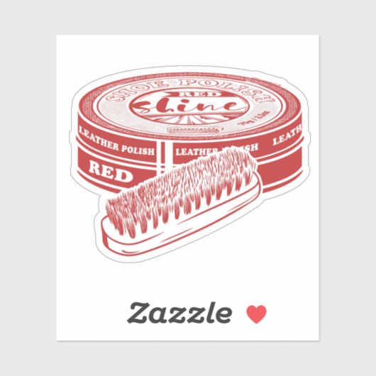 Roter Schuhpolster Aufkleber (Blatt)