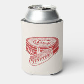 Roter Schuhpolster Dosenkühler (Kanne Rückseite)