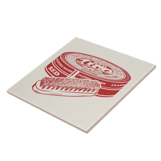 Roter Schuhpolster Fliese (Seite)