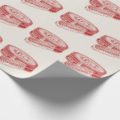 Roter Schuhpolster Geschenkpapier (Ecke)