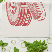 Roter Schuhpolster Geschirrtuch (Gefaltet)