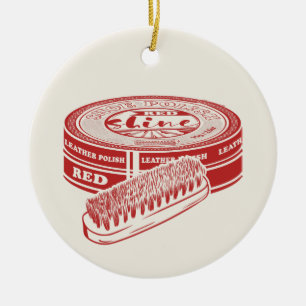 Roter Schuhpolster Keramik Ornament