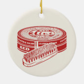 Roter Schuhpolster Keramik Ornament (Hinten)