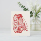 Roter Schuhpolster Postkarte (Stehend Vorderseite)