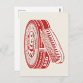 Roter Schuhpolster Postkarte (Vorne/Hinten)