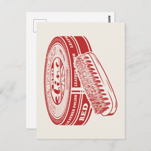 Roter Schuhpolster Postkarte (Vorne/Hinten)