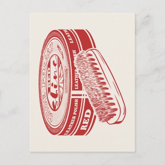Roter Schuhpolster Postkarte (Vorderseite)
