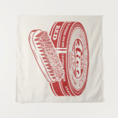 Roter Schuhpolster Wandteppich (Vorderseite (Horizontal))