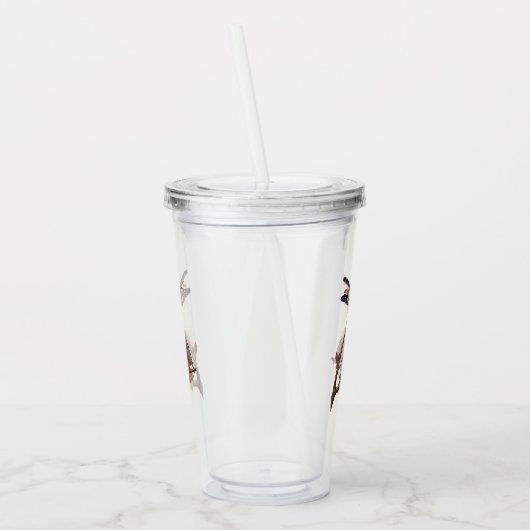 Roter Schulter Hawk Audubon Bird of Prey Acryltrinkbecher (Links)