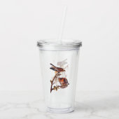 Roter Schulter Hawk Audubon Bird of Prey Acryltrinkbecher (Rückseite)