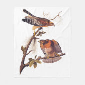Roter Schulter Hawk Audubon Bird of Prey Fleecedecke (Vorderseite)