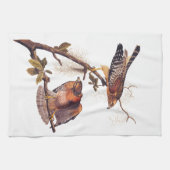 Roter Schulter Hawk Audubon Bird of Prey Geschirrtuch (Horizontal)