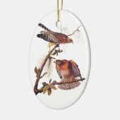 Roter Schulter Hawk Audubon Bird of Prey Keramik Ornament (Links)