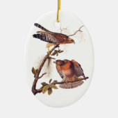 Roter Schulter Hawk Audubon Bird of Prey Keramik Ornament (Vorne)