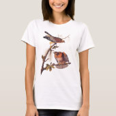 Roter Schulter Hawk Audubon Bird of Prey T-Shirt (Vorderseite)