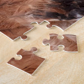 Roter Schulter-Hawk auf einem Felsen Puzzle (Seite)