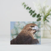 Roter Schwanz-Hawk-Airbrush Postkarte (Stehend Vorderseite)