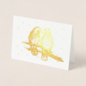 Roter Schwanz Hawk Lovebird Vögel in Schnee Weihna Folienkarte (Vorderseite)