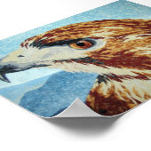 Roter Schwanz Hawk-textil Poster (Ecke)