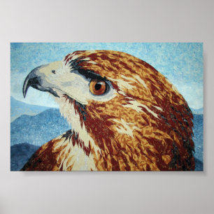 Roter Schwanz Hawk-textil Poster