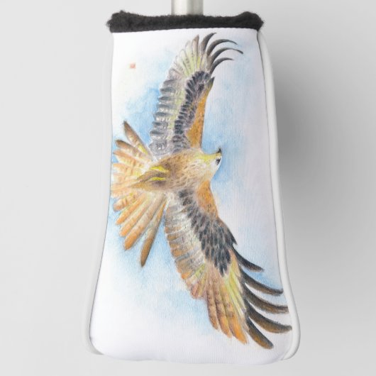 Roter Schwanz Hawk Wasserfarben Kunst Golf Headcover (Rotieren 90)