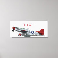 Roter Schwanz P-51 Mustang von den Fluggästen der