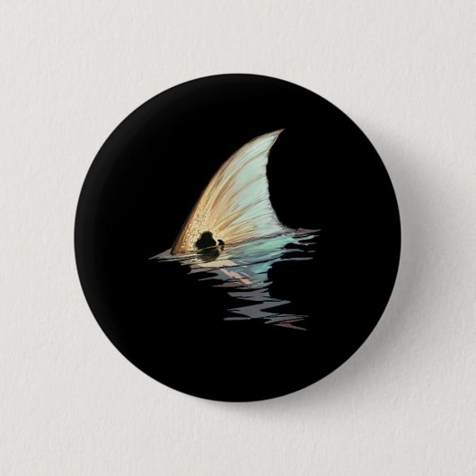 Roter Schwanz Redfish Schwanz Roter Trommler Fisch Button (Vorderseite)