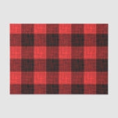 Roter Schwarz Karo Büffel Karomuster Seidenpapier (Vorderseite)