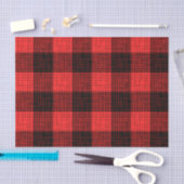 Roter Schwarz Karo Büffel Karomuster Seidenpapier (Handwerk)