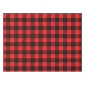 Roter Schwarz Kreuzschachttier Büffel Karo Tischdecke (Vorderseite (Horizontal))