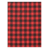 Roter Schwarz Kreuzschachttier Büffel Karo Tischdecke (Vorderseite)
