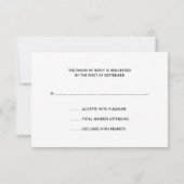 Roter Schwarzer Baum des Lebens Bar Mitzvah UAWG RSVP Karte (Rückseite)