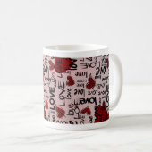 Roter & Schwarzer Becher Kaffeetasse (VorderseiteRechts)