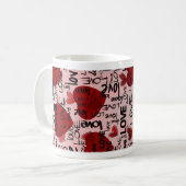 Roter & Schwarzer Becher Kaffeetasse (Vorderseite Links)