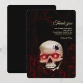 Roter Schwarzer Blütenschwarz Dunkelmoody Gothisch Dankeskarte (Vorne/Hinten)