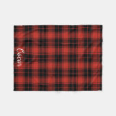 Roter/schwarzer Büffel kariert Fleecedecke (Vorderseite (Horizontal))