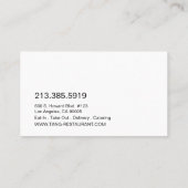 Roter schwarzer chinesischer asiatischer visitenkarte (Rückseite)