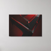 Roter schwarzer geometrischer abstrakter Splitter Leinwanddruck (Vorderseite)