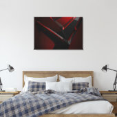 Roter schwarzer geometrischer abstrakter Splitter Leinwanddruck (Insitu (Schlafzimmer))