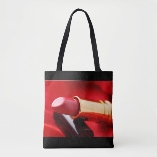 Roter schwarzer Goldlippenstift Tasche (Vorderseite)